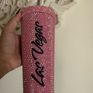 Pink Rhinestone Las Vegas Tumbler